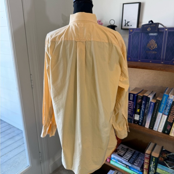 Yellow Gingham Casual Button Down Shirt - Picture 5 of 5